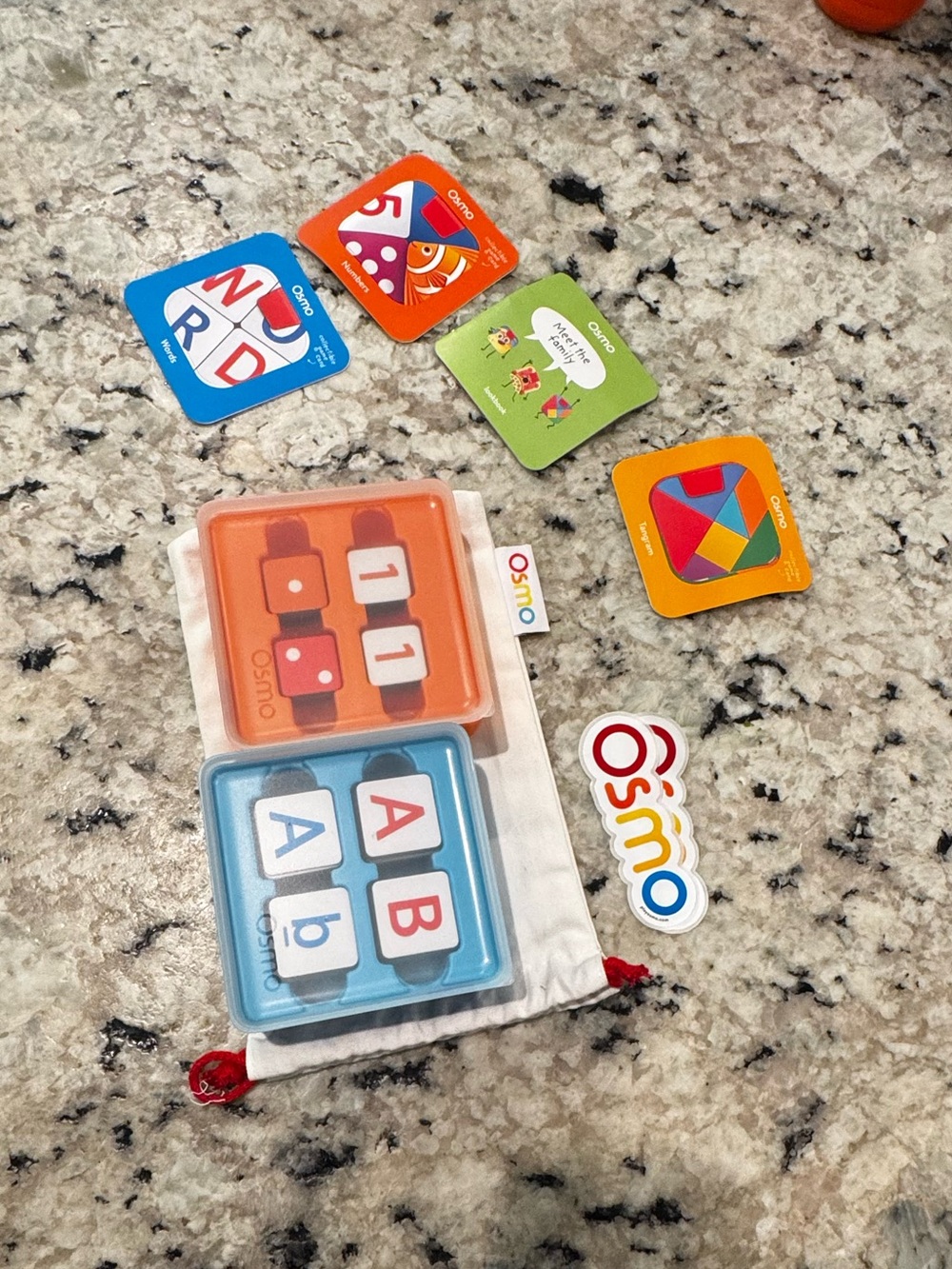 OSMO ABC & Numbers Learning Tiles - Blue and Orange